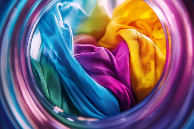 Tissu fraîchement lavé en gros plan