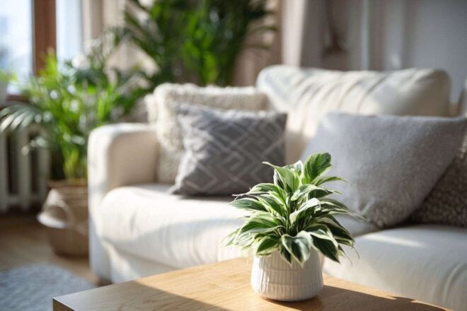 Salon impeccable et lumineux