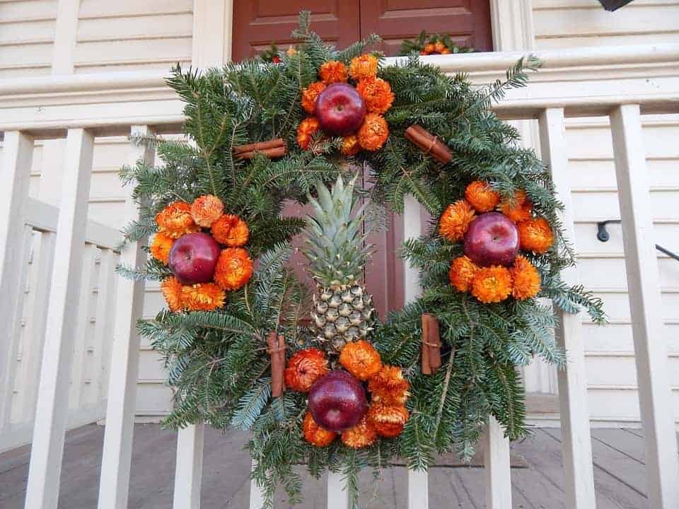 Une couronne pour Noël.
