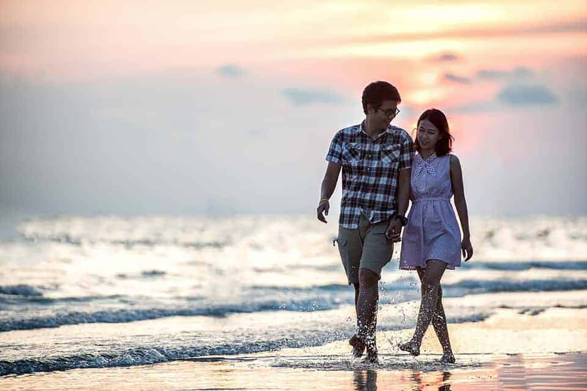 Couple, plage