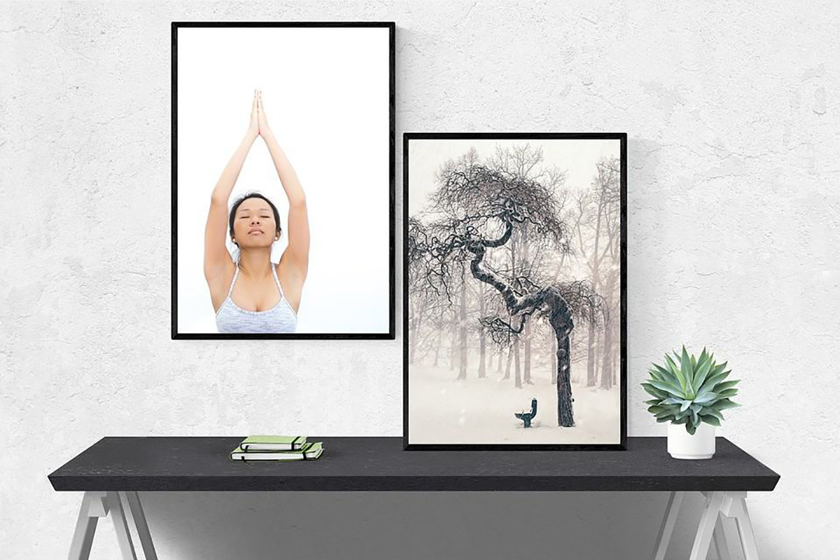 Tableau femme et tableau arbre