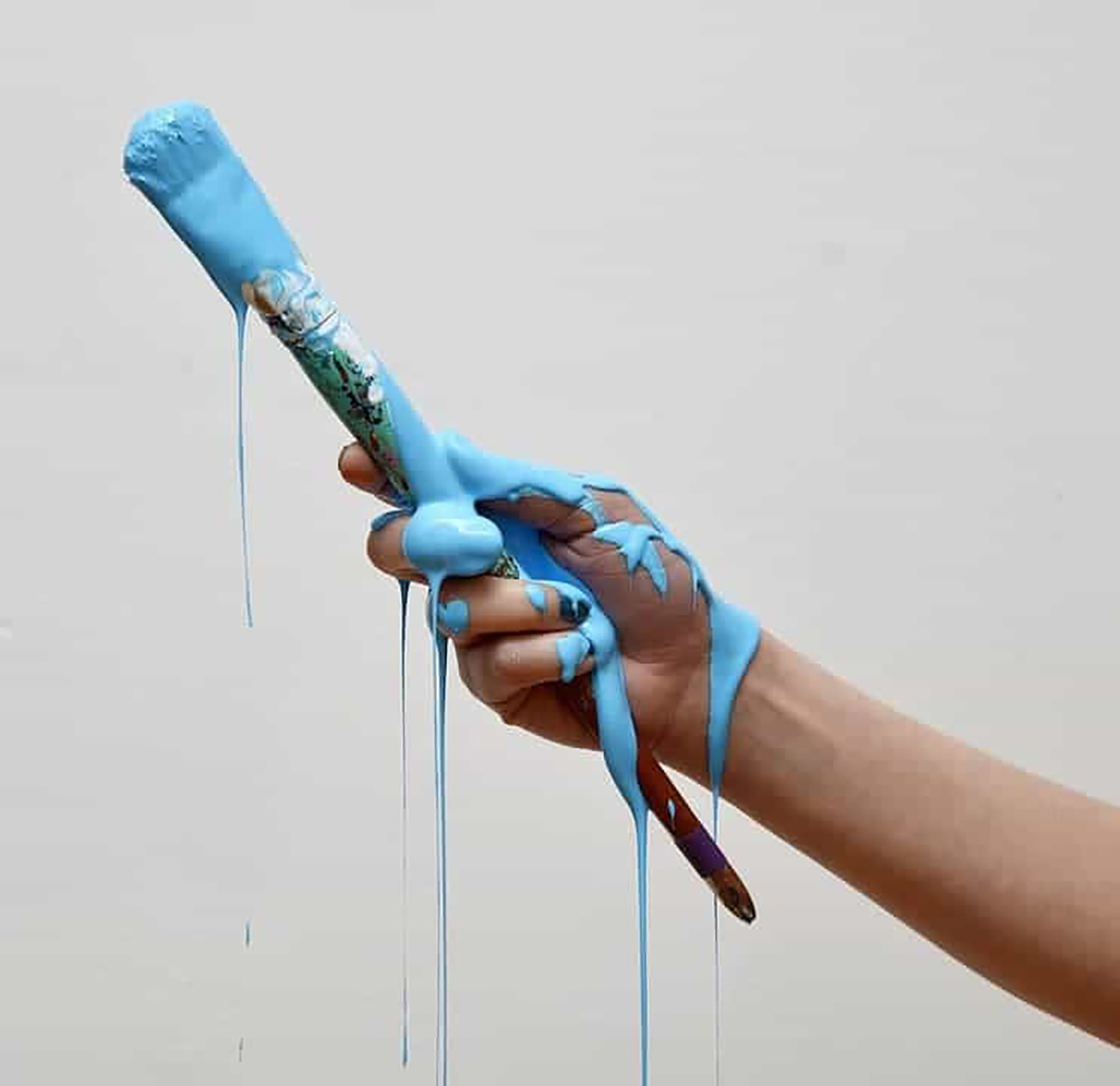 Peinture, Pinceau, bleu