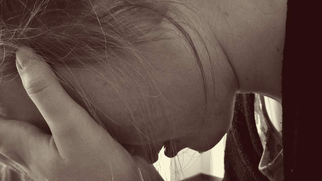 Une femme malade.