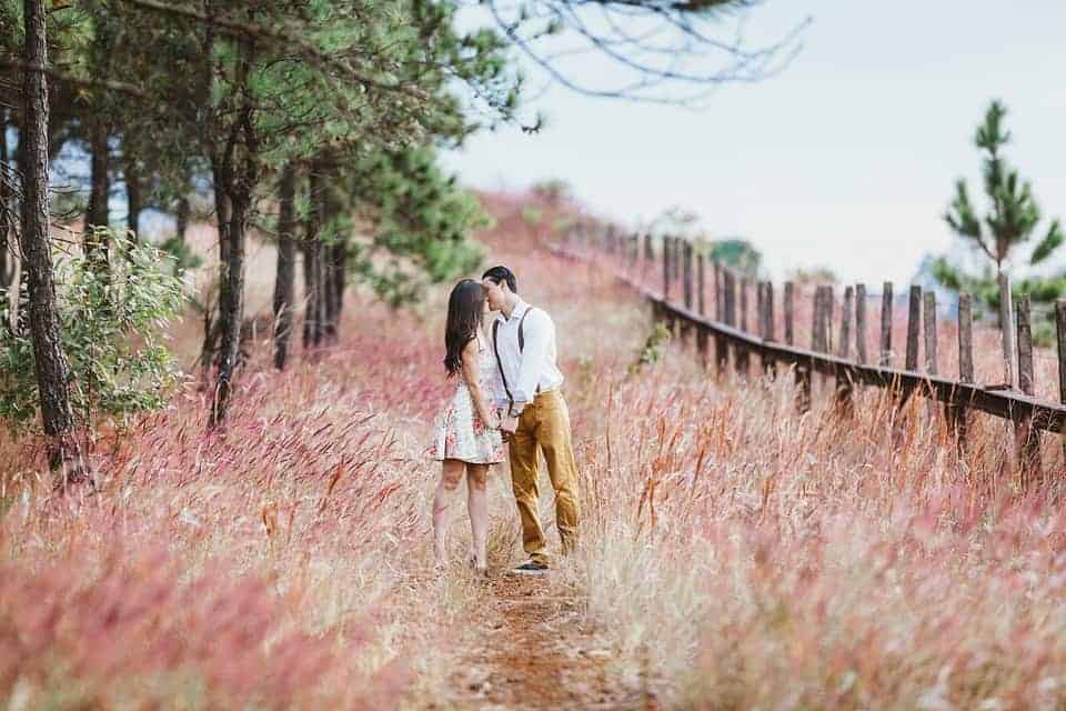 Couple, bisous