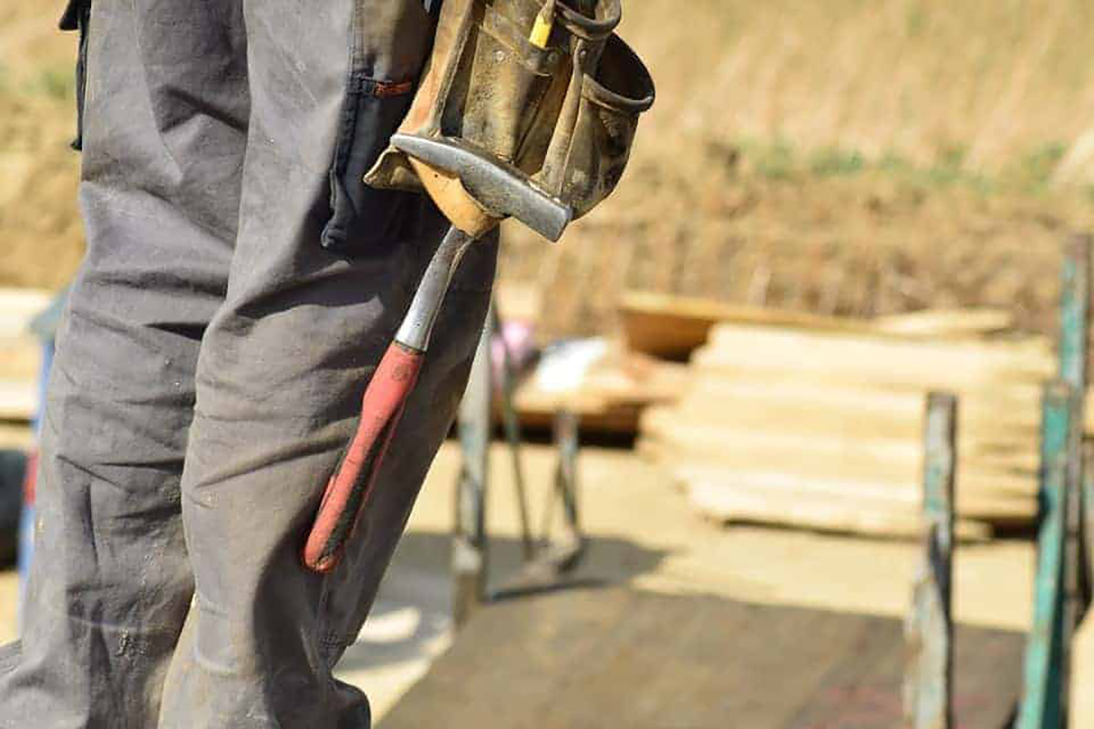 Outils, homme, bois