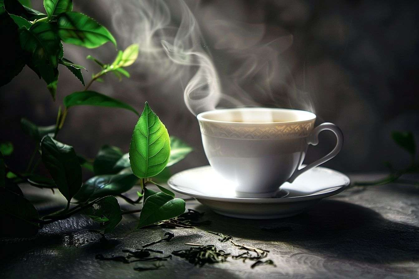 Image d'illustration. Tasse de thé oolong fumante