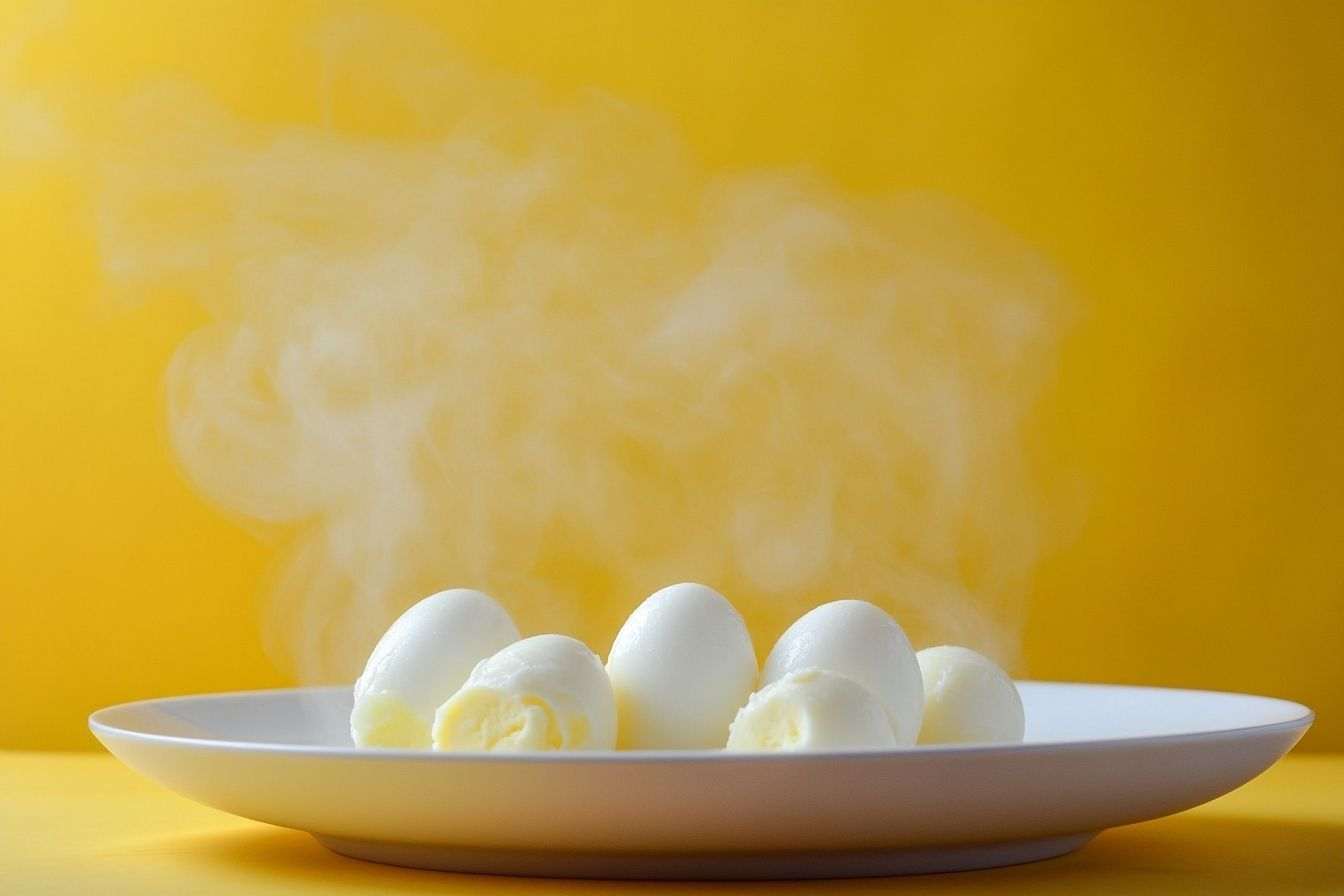 Image d'illustration. Assiette d œufs durs cuits à la perfection
