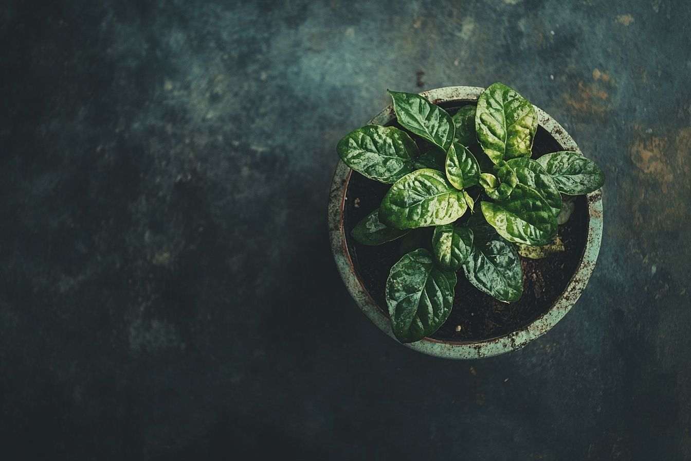 Image d'illustration. Photo aérienne d une plante d intérieur négligée