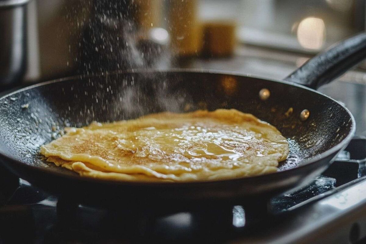 Pancake doré en gros plan