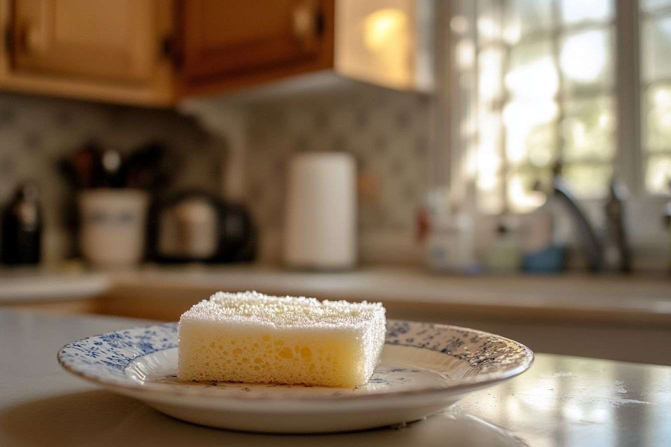 Cuisine impeccable avec Éponge et savon