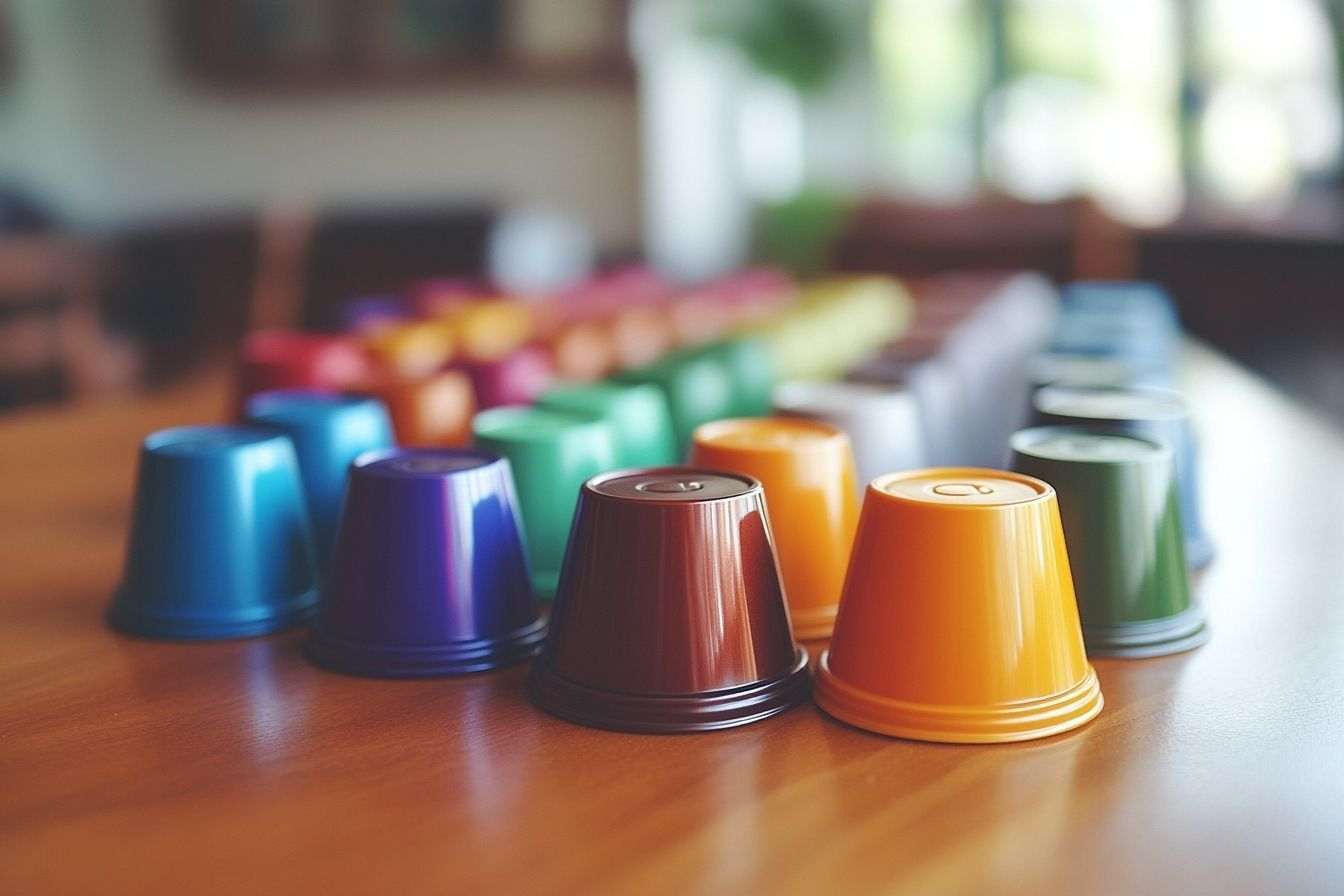 Capsule de café colorée