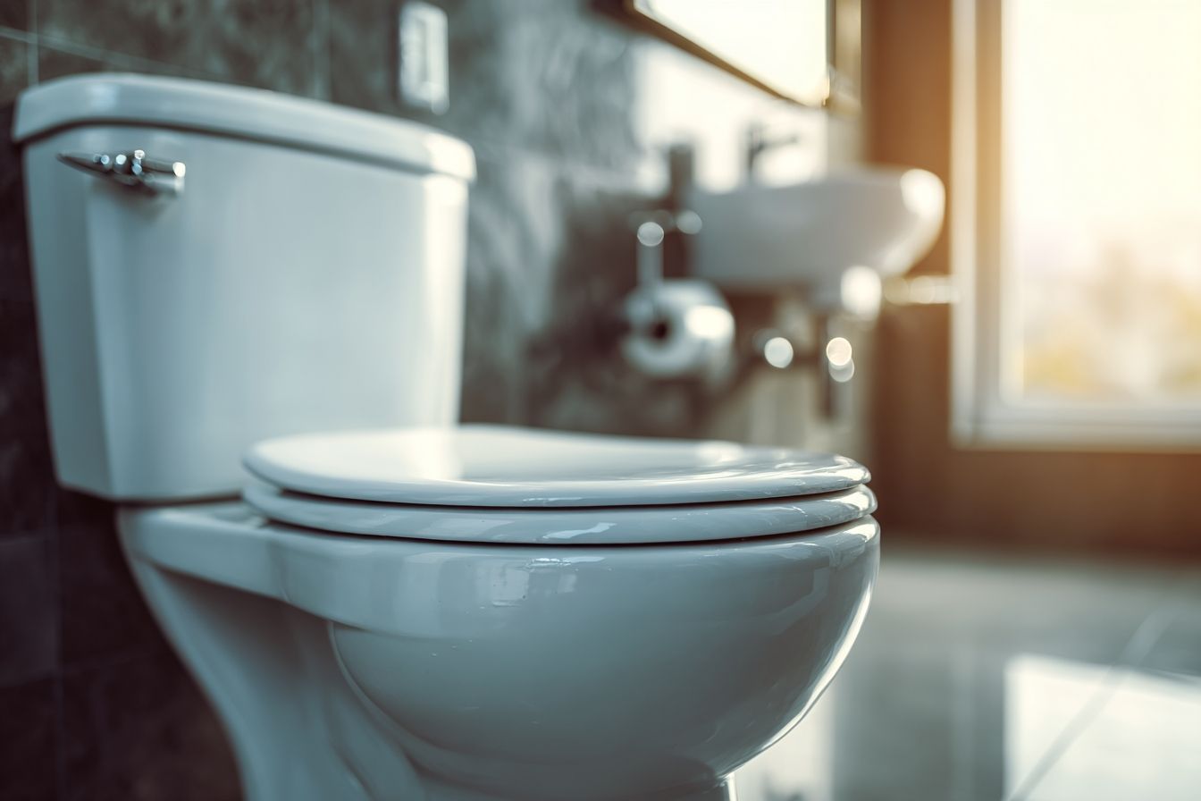 Toilette étincelante propre