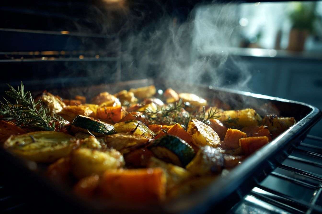 Plateau de légumes rôtis au four